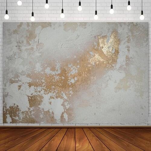 Avezano Vintage Cement Wall Photography Backdrop Golden Decor Birthday Nails Photophone Photo Backgrounds Studio Photozone Props