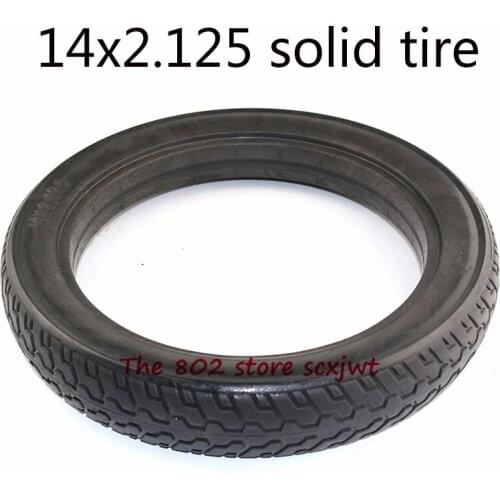 Free shipping Solid Rubber Electric tire 14*2.125 Electrombile Solid Tyre 14x2.125 Inflation-free Tire