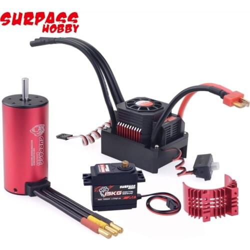 Surpass Hobby 3674 2250KV/1900KV Brushless Motor+120A 2-3S Waterproof Brushless Esc For 1/8 Rc Models Buggy Drift Car Truck Toys