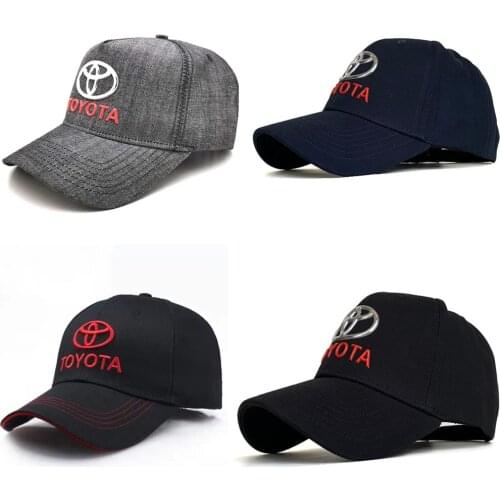 2021 Casual 100% Cotton 3D Embroidery Toyota Car Logo Sports Racing Cap Adjustable Embossed Buckle Unisex Baseball cap men