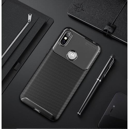 For MOTO One P30 Play Case Carbon Fiber Drop-proof Soft TPU Case For Moto One Power P30 Note Moto E5 Play Go Coque Fundas