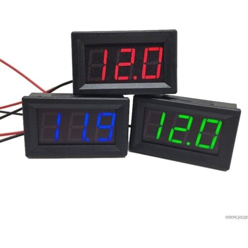 Digital Voltmeter DC DC 3.1 -32V/0-100V Digital Voltmeter Voltage Panel Meter Red/Blue/Green Electromobile Motorcycle Wholesales