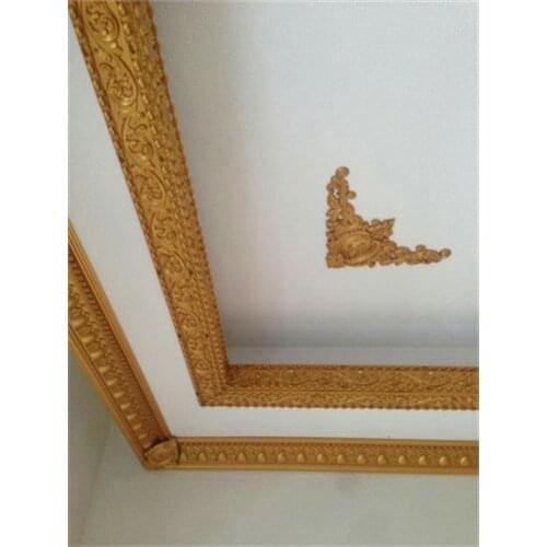 DECOGOLD Decorative Golden Colored Embroidered Pasterboard Bordure Cornice DGM-21