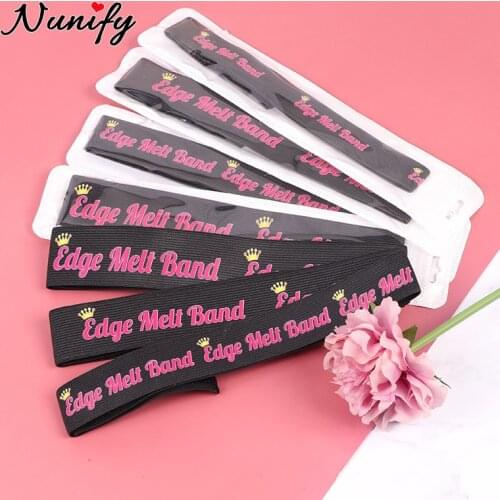 Elastic Band For Wigs To Lay Edges 1Pcs/Lot Wig Grip Headband For Lace Frontal Wigs Black Edge Melt Band With Adjustable Velcro