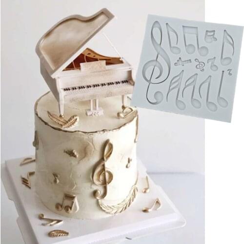 Musical Note Molds Fondant Cakes Decorating Tools Silicone Molds Sugarcrafts Chocolate Baking Tools For Cakes Gumpaste Form