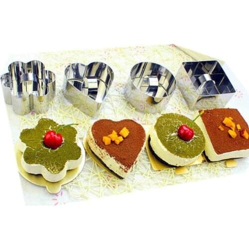 Stainless Steel Mousse Cake Ring Mold Layer Slicer Cook Cutter Bake Mould Pastry Tools Accessories Salad Form Baking Tips