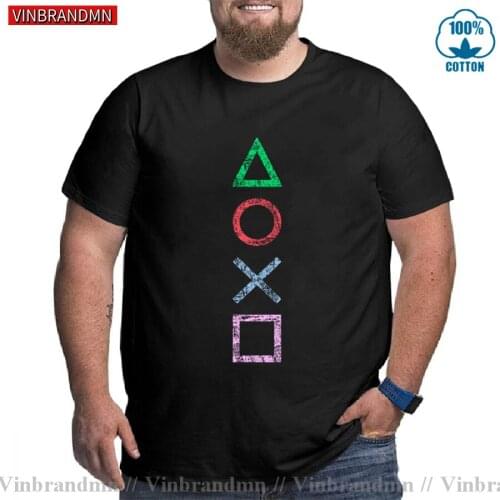 Vintage PS Playstation Logo T shirt Xbox Game oversize T-shirt Streetwear Tee shirt Short Sleeve Cotton big size t shirts men