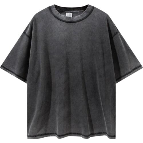 Summer T shirt England Style Simple Solid O-Neck Cotton Match Basic Harajuku Tshirt 2021