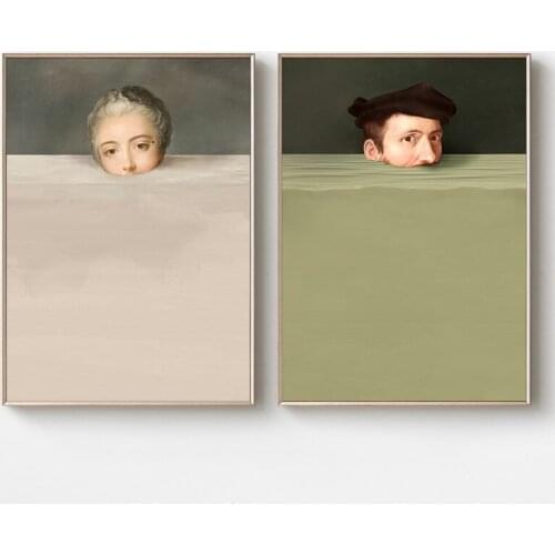 GY Niche Color Art Decorative Painting Living Room Dining Room European Hanging Painting American Retro Mural