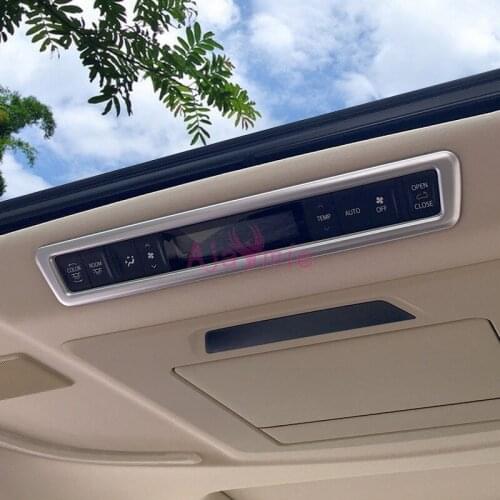 Chrome Car Styling Interior Air Conditoner Light Switch Overlay Trim Panel For Toyota Alphard 30 2016-2019 Accessories