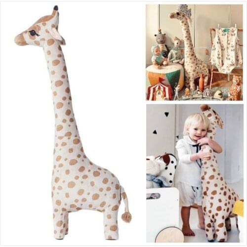 67cm Big Size Lovely Simulation Giraffe Plush Toys Soft Animal Giraffe Sleeping Doll Birthday Gift Kids Toy