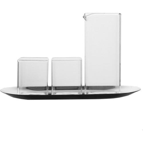 Square Transparent Milk Breakfast High Temperature Resistant Explosion-Proof Glass Cup