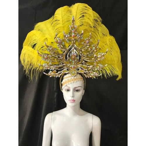 Latin dance Samba accessories Fashion exquisite headdress feathers Delicate dance shows accessories