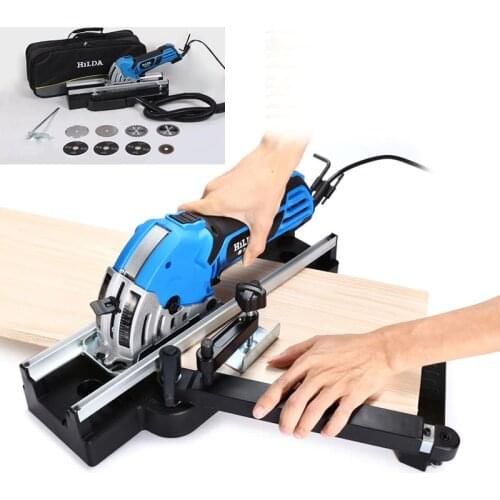 85mm Mini Electric Circular Saw 750w DIY Multifunctional Electric Saw 85mm Compound Electric Saw (8pcs blades + guide rail)