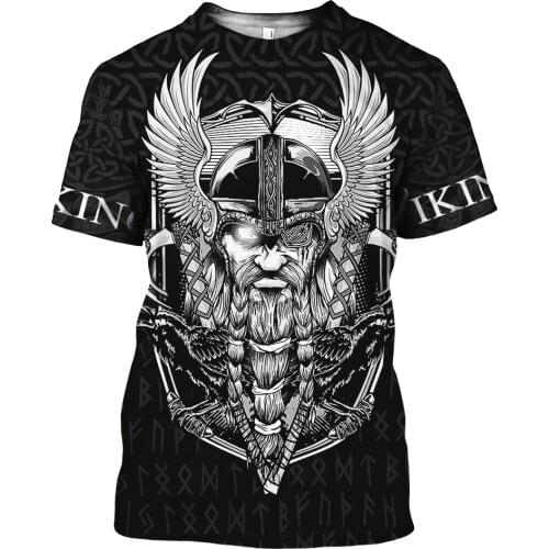 Viking symbol - odin Tattoo 3D Printed men t shirt Harajuku Fashion Short sleeve shirt summer streetwear Unisex tshirt tops WS45