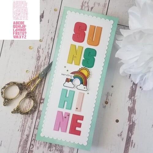 Metal Cutting Dies Set ABCD Capital Words Letters for DIY Scrapbooking Craft Cards Album Embossing Dies Making Template 2020 New