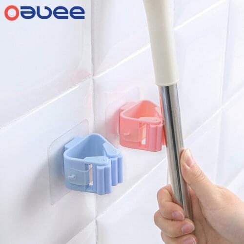 Wall Mounted Mop Organizer Holder Brush Broom Hanger Home Storage Rack Bathroom Suction Hanging Pipe Hooks Household Tools home