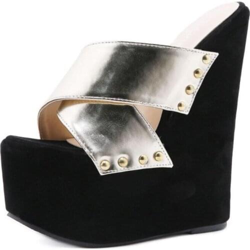 Women Sandals New Heels Woman Slippers Platform Wedges dress Shoes Ladies Summer Slides Mujer Buckle Flip Flops Plus Size 42