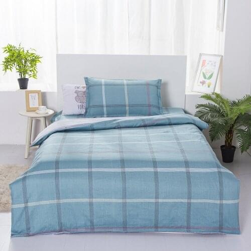 Boys Comforter Set 100% Cotton Students Bedding Set 3pcs Good Hygroscopicity Duvet Cover Flat Sheet