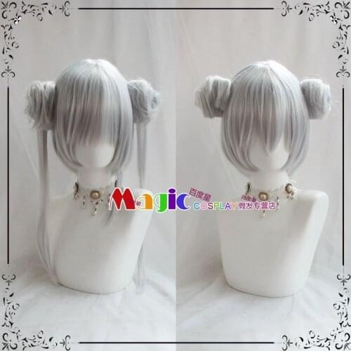 LoveLive! Superstar!! Cosplay Liella! Arashi Chisato Wig Grey Buns Ponytail Heat Resistant Hair Role Play