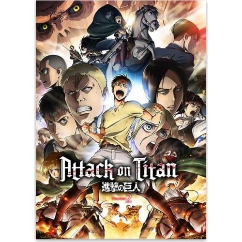 Attack on Titan Posters and Prints Classic Japanese Anime Canvas Painting Levi Jaeger Wall Art Pictures for Living Room Decor