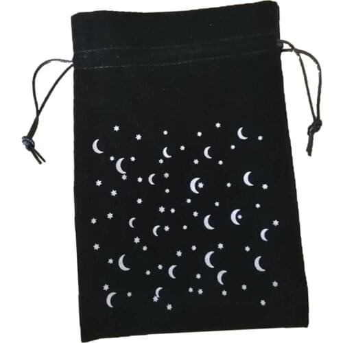 Luxury Velvet Tarot Card Pouch 5x7inch Fit for Board Game Accessory with Drawstring Design for Easy Storage