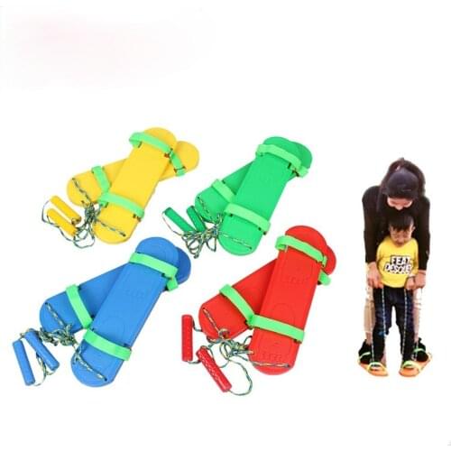 1 Pair Children Synchronous Shoes Outdoor Teamwork Game Fun Sports Kids Toy Board Kindergarten School Activities