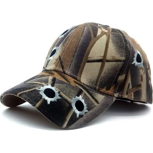 Snapback Camouflage Tactical Hat Army Tactical Baseball Cap3D Bullet holes Desert Cobra Camo Camouflage Hats