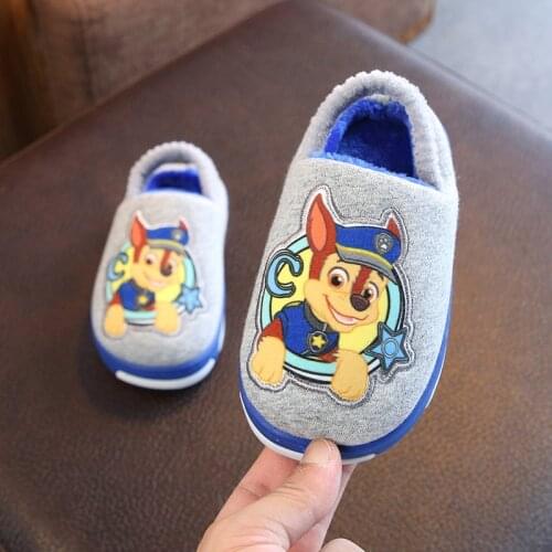 Paw Patrol Shoes Kids Cartoon Slippers Winter Baby Boys Footwear Chase Anime Figure Indoor Slipper Birthday Gifts For Children