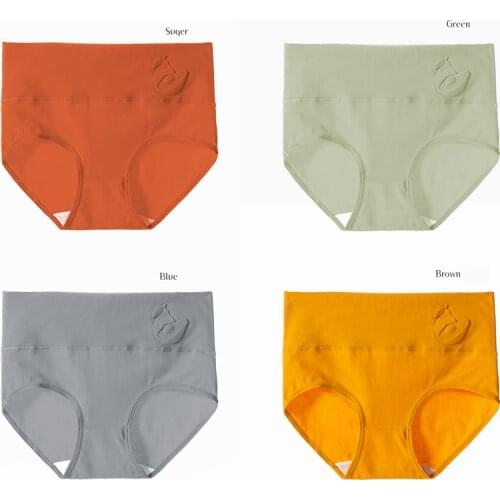 ATOXY Women High Waist Panties Female Cotton Underwear Underwear Fashion Seamless Briefs Sexy Comfort Lingerie 4Pcs/Lot
