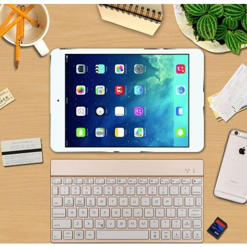 Ultra Thin 7 Colors LED Backlit Backlight Aluminum Wireless Russian/Spanish/Hebrew Bluetooth Keyboard For New iPad 9.7 2017