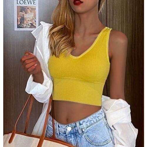 Women Sports Yoga Bras Fashion Cross Bandage Breathable Fitness Yoga Bralette Crop Top Female Gym Workout Seamless Sports Tops