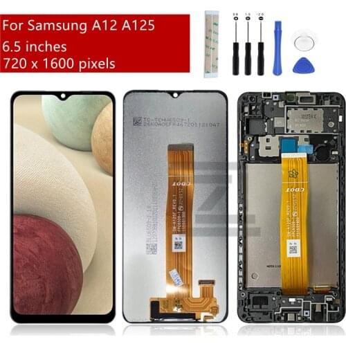 For Samsung Galaxy A12 display LCD touch screen digitizer Assembly for Samsung A125 lcd replacement Repair Parts 6.5"