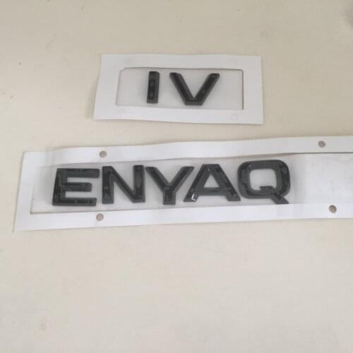 1pcs 3D ABS high quality ENYAQ IV car Letter Rear trunk Decals Emblem badge sticker Decal styling auto accessories