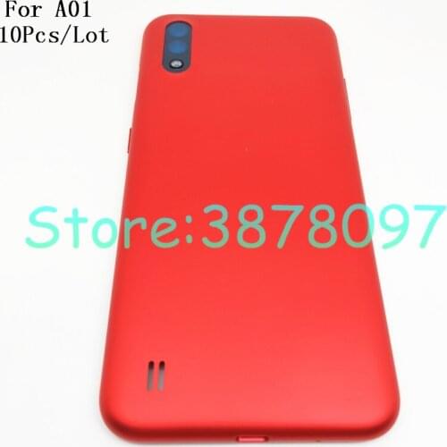 10Pcs/Lot New Original 5.7 inches For Samsung Galaxy A01 Battery Back Cover Rear Case With Logo