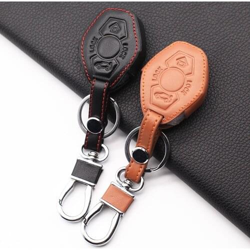 100% leather car key case key cover for BMW X3 X5 Z3 Z4 5 Series 7 325i E38 E39 E46 E53 E83 M5 protection lock sets chain