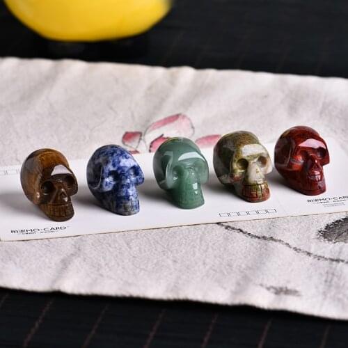 12 in 1 gift box crystal agate ore rose quartz skull crystal sculpture crystal small carving pieces family decorations gifts