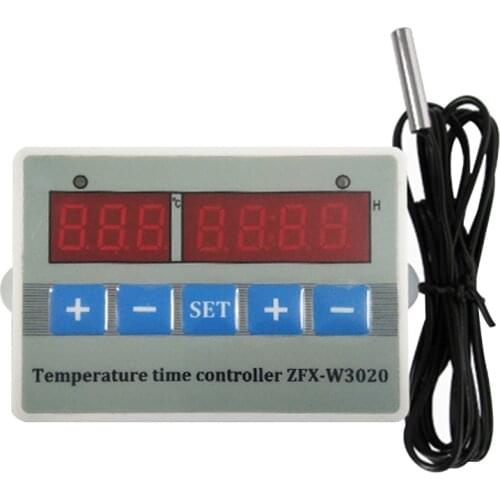 12v/ 24v /220v Digital Thermostat Temperature Controller Switch ZFX-W3020 Timing Temperature Control Switch