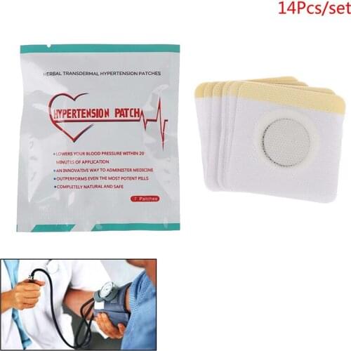14pcs/box Hypertension Patch Chinese Herbal Reduce Control High Blood Pressure Clean Blood Vessel Lower Blood Pressure Patch