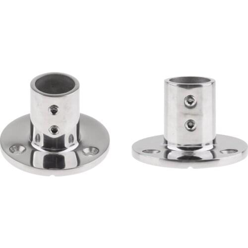 2pieces Boat Rail/Stanchion Base for Tube 90 Degree 316 Stainless Steel 22mm
