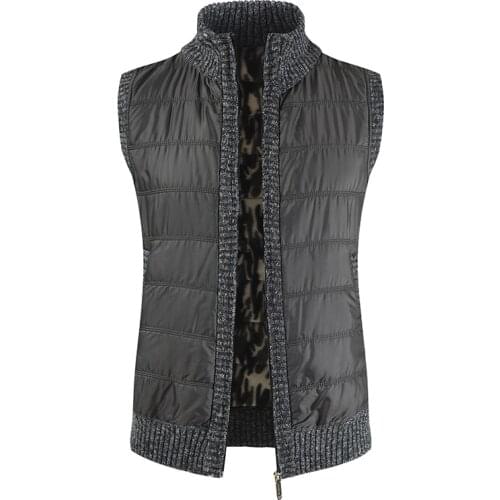 2021 Fashion Plus Size Mens Sweater Vest Thick Warm Sleeveless Jackets Coat Cashmere Casual Zipper Knitted Fleece Vest M-3XL