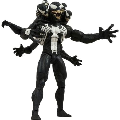 Marvel Spider-Man 8 Heads Black Venom Model Ant-Man Action Figure Toys for Kids Birthday Gift