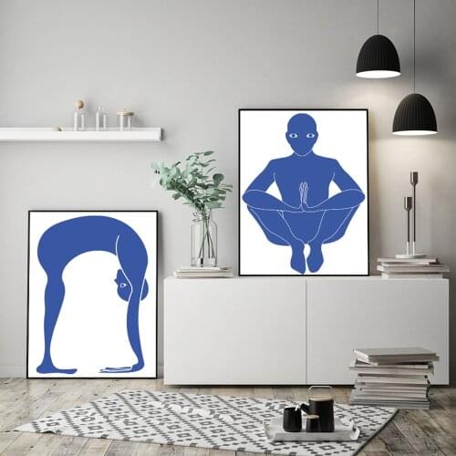 Abstract Body Art Posters Yoga Naked Woman Canvas Painting Minimalist Prints Nordic Wall Pictures Living Room Bedroom Gym Decor
