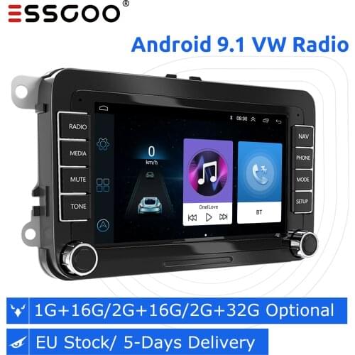 Essgoo Car Radio 2 Din Android 9.1 7 Inch Auto Stereo Multimedia Video Player For Volkswagen Autoradio Bluetooth GPS Navigation