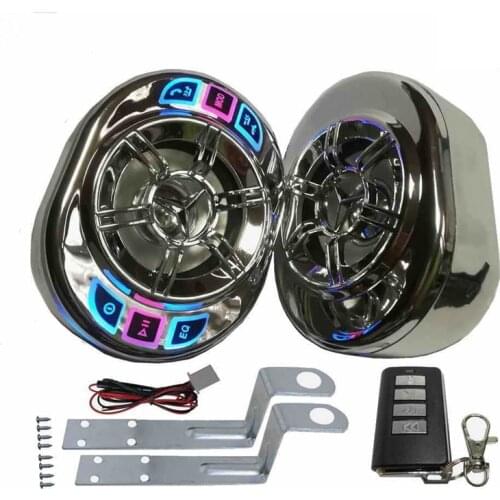 Motorcycle Stereo Speakers 3.5 Inch Bluetooth MP3 Player Waterproof FM Audio for Motor Scooter Bike ATV UTV