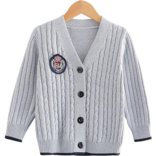 Brand Children Clothes Autumn Winter Kids Knitted Sweaters For Boys Cardigan Thick Baby Jacket School Wool Coat Girls Outfit