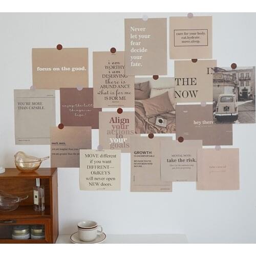 Color English Decorative Poster Paper Ins Art DIY Background Wall Sticker Bedroom Decoration Photo Props Cute Stationery