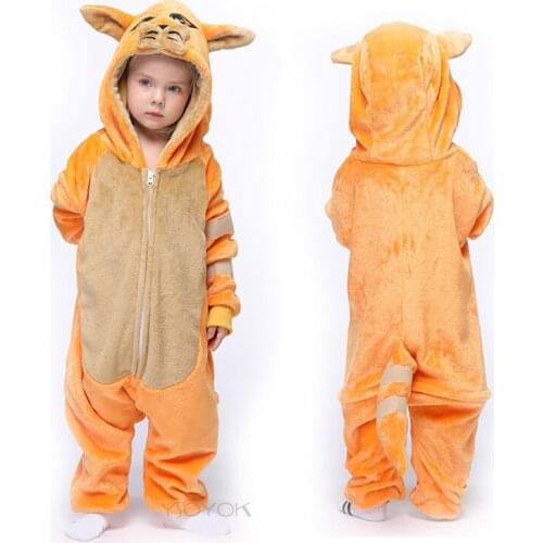 Kigurumi Children Flannel Pajamas Kids Winter Sleepwear Boys Onesies Girls Pajamas Sets Unicorn Cat Panda Animal Pyjama