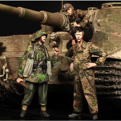 Self-assembled New Unassembled 1/35 ancient man include 3 (NO TANK ) Resin Figure Unpainted Model Kit