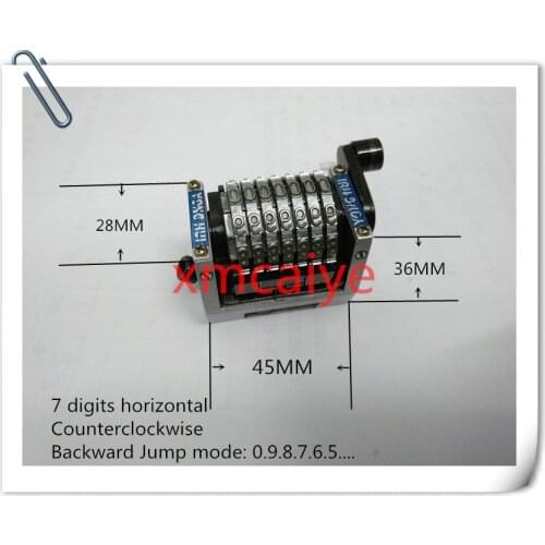 2 pieces GTO 7 digits horizontal numbering machine , backward jump moth